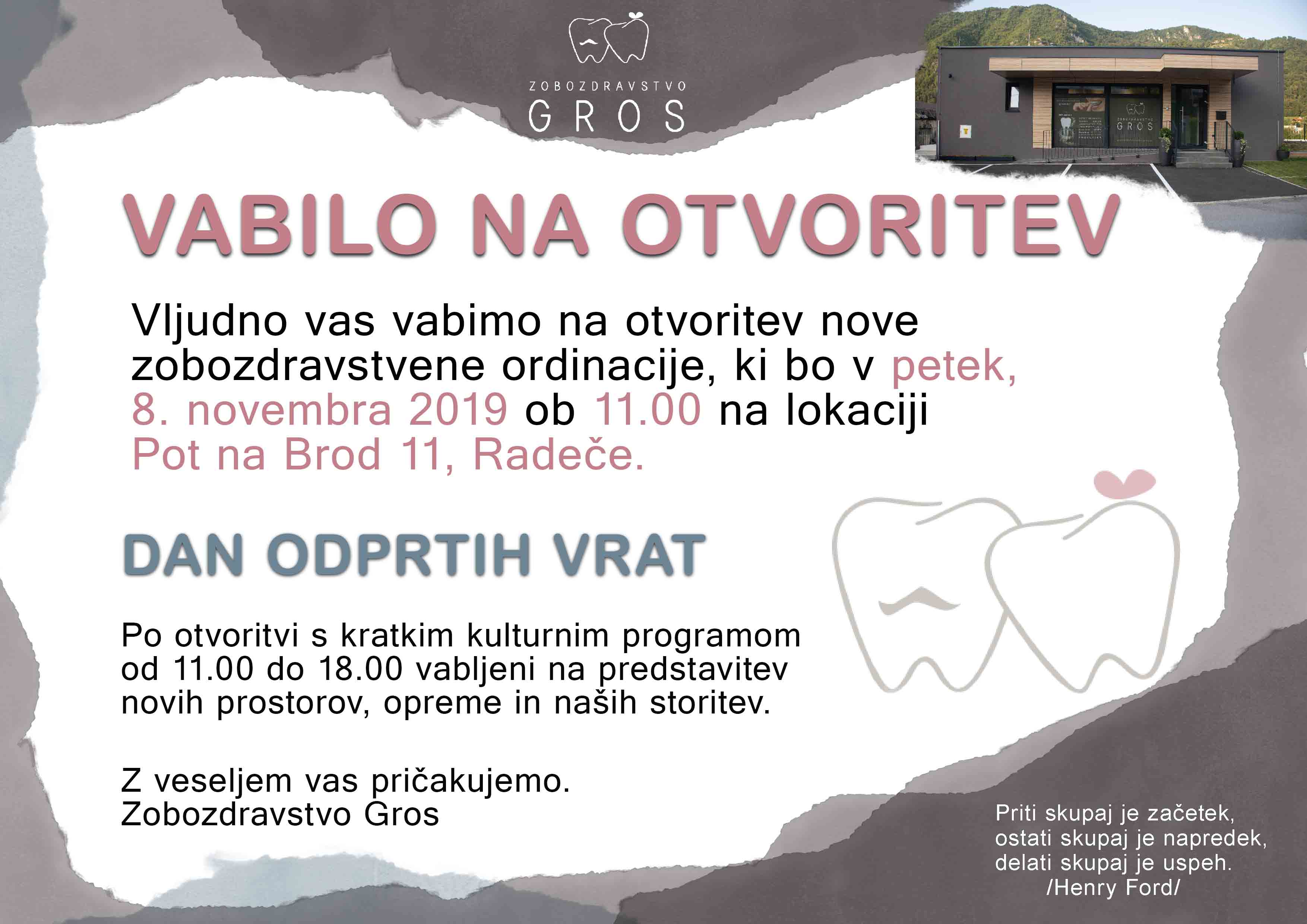 otvoritev vabilo